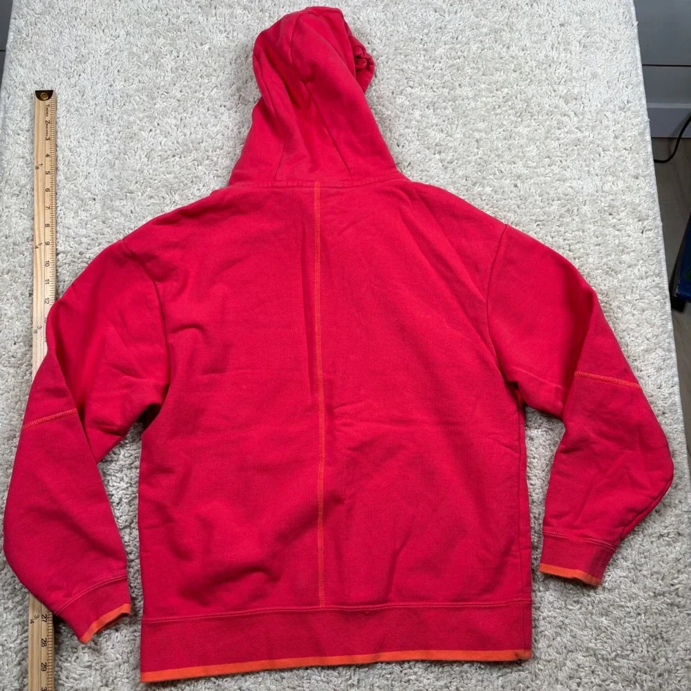 Nike French Terry Pullover Hoodie Womens‎ Small Red Orange